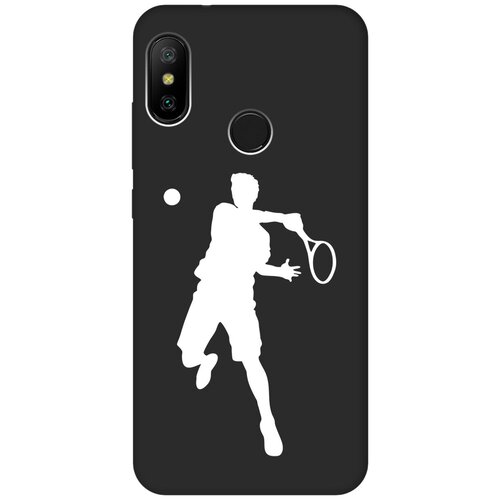 Матовый чехол Tennis W для Xiaomi Mi A2 Lite / Redmi 6 Pro / Сяоми Ми А2 Лайт / Редми 6 Про с 3D эффектом черный матовый чехол tennis для xiaomi mi 6 сяоми ми 6 с эффектом блика черный