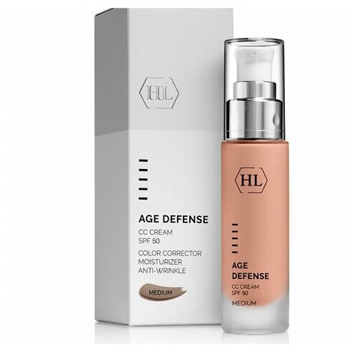 Holy Land Age Defense: Корректирующий крем для лица, натуральный оттенок (CC Cream Medium SPF50), 50 мл