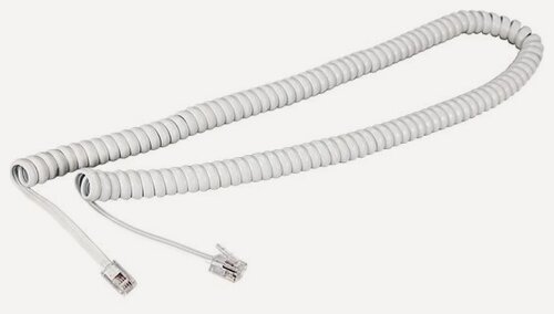 Изображение товара Телефонный шнур Rexant для трубки витой RJ-10 (4P-4C), 7 метров, белый