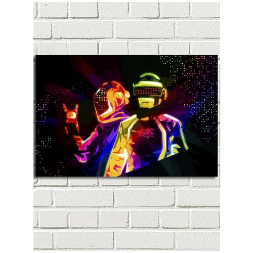 Картина по номерам Музыка Daft Punk (Роботы) - 8535 Г 60x40