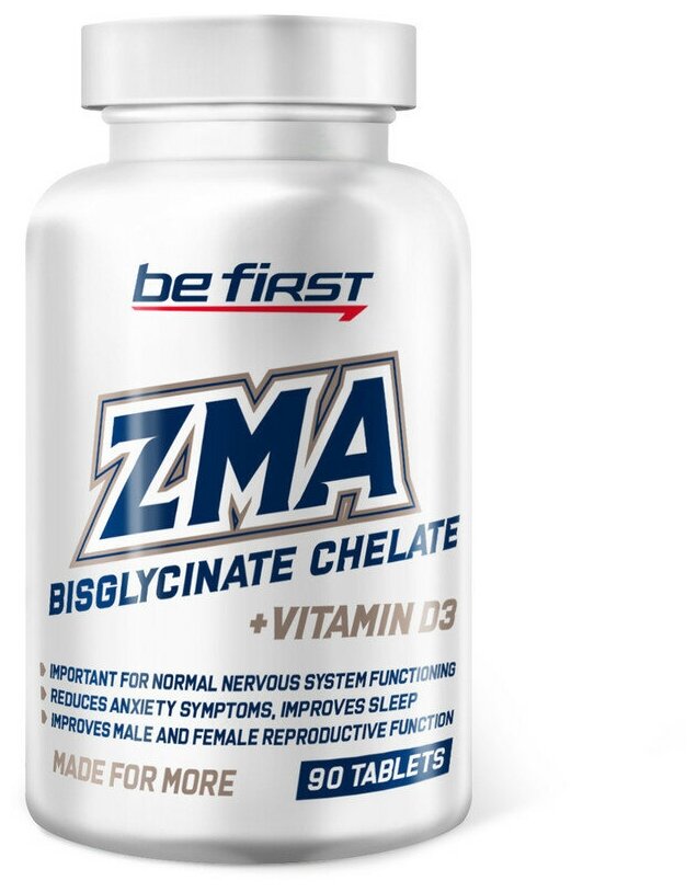 ZMA bisglycinate chelate + vitamin D3, 90 таблеток