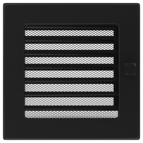 Вентиляционная решетка Черная с задвижкой (17*17) 17CX - фотография № 1