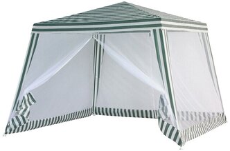 шатер с антимоскитной сеткой 3x3x2,35м зелёно-белый