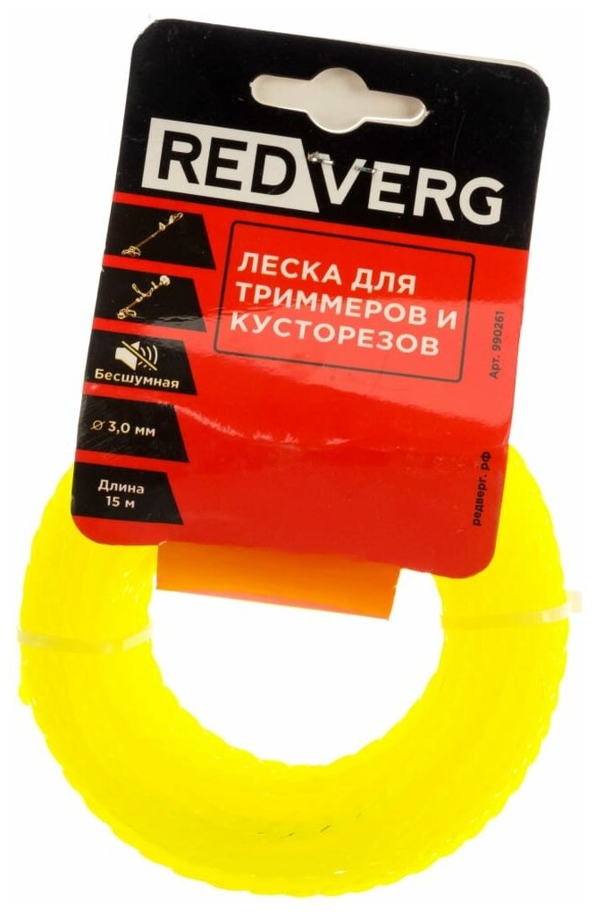 Леска для триммера RedVerg 2.4мм круглая 90м (990251) - фото №2