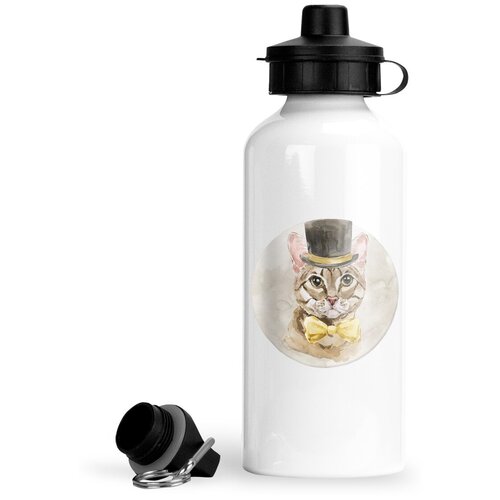 фото Спортивная бутылка кошки бенгальская джентельмен luzimuzi