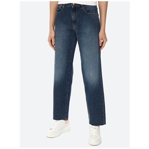 Брюки (джинсы) для женщин, LOVE MOSCHINO, модель: WQ46700T257A930W, цвет: синий, размер: 28