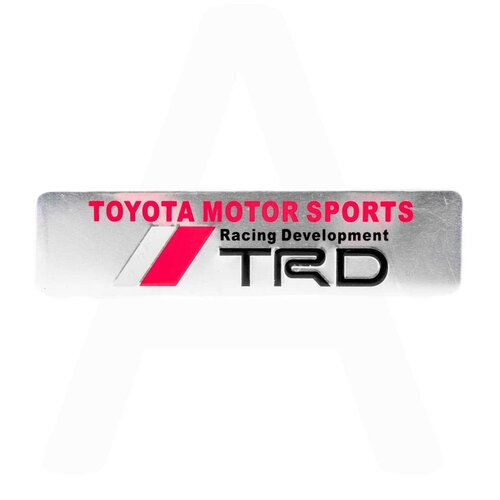 Наклейка логотип TRD (14x3.5см, серебро) (#4988)