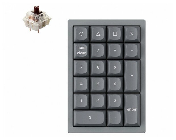 Механическая клавиатура QMK Keychron Q0 цифровой блок алюминиевый корпус RGB подсветка Gateron G Pro Brown Switch Hot Swap Grey