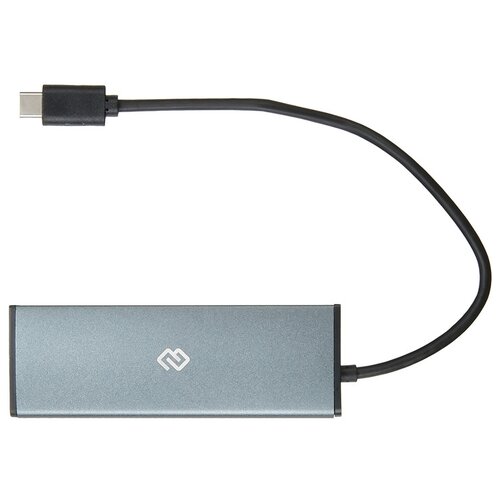 USB-концентратор DIGMA USB-концентратор, разъемов: 4, серый usb концентратор vcom dh302c разъемов 4 черный