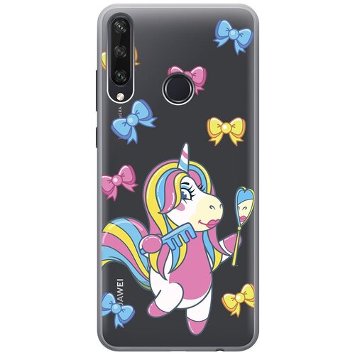 Силиконовый чехол с принтом Lady Unicorn для Huawei Y6P / Хуавей У6Р силиконовый чехол на huawei y6p хуавей у6р с 3d принтом maple прозрачный