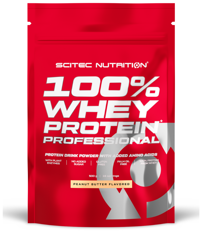 Scitec Nutrition 100% Whey Protein Professional 500 гр, арахисовое масло