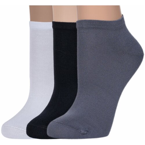 фото Комплект из 3 пар женских бамбуковых носков rusocks (орудьевский трикотаж) микс 1, размер 23