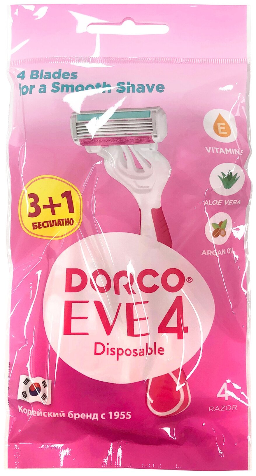 DORCO Станок для бритья одноразовый Dorco Eve 4 жен, 4 шт