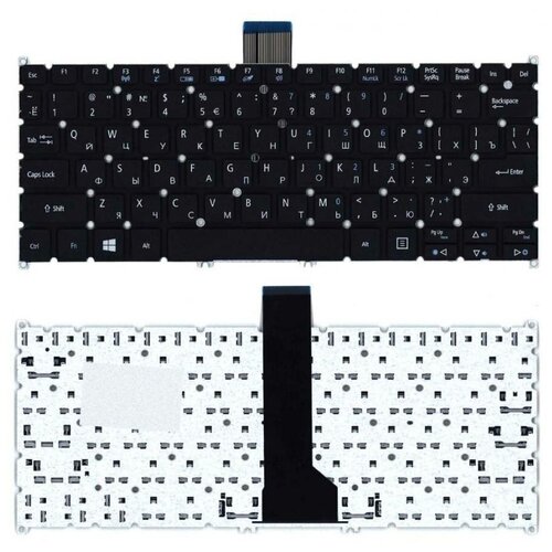 Клавиатура keyboard 9ZN9RBW10G для ноутбука Acer Aspire V5-122 V5-171 V5-132P V3-331 V3-371 V3-372 E3-111 E3-112 S5-391 черная 861₽