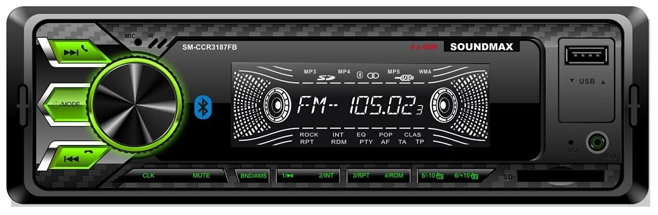 USB-Автомагнитола Soundmax SM-CCR3187FB