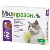 Милпразон таблетки для кошек весом более 2 кг