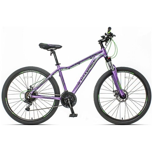 велосипед горный хардтейл maxxpro mirage 27 5 ultra 27 5 17 черный синий z2707 1 MAXXPRO Mirage 27.5 2022 фиолетовый/черный