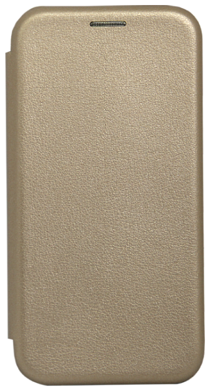 Чехол книжка боковая с подставкой из гладкой кожи с магнитом iPhone 12 Pro Max золото
