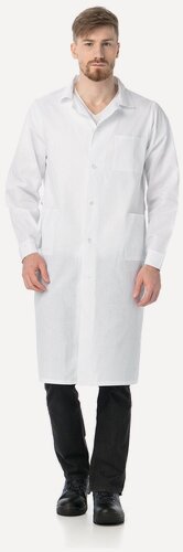 Изображение товара Халат мужской хлопчатобумажный (белый) (размер 48-50, рост 158-164)