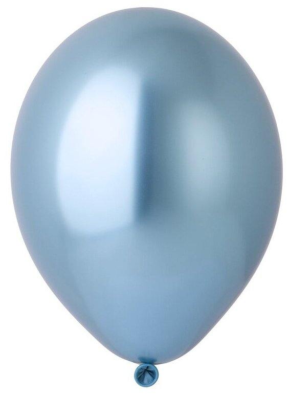 Воздушные шары латексные Belbal хромовые, голубые, 35 см, набор 12 шт