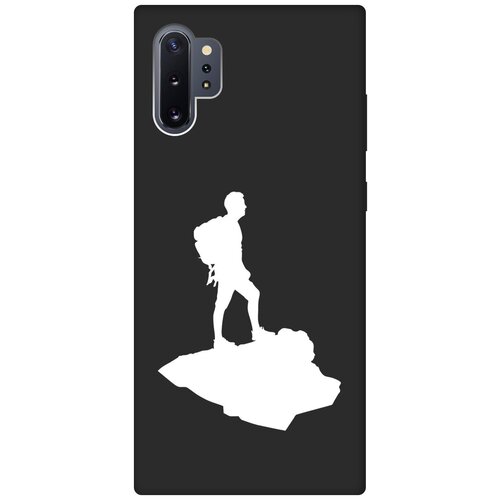 Матовый чехол Trekking W для Samsung Galaxy Note 10+ / Самсунг Ноут 10+ с 3D эффектом черный матовый чехол trekking для samsung galaxy note 3 самсунг ноут 3 с эффектом блика черный