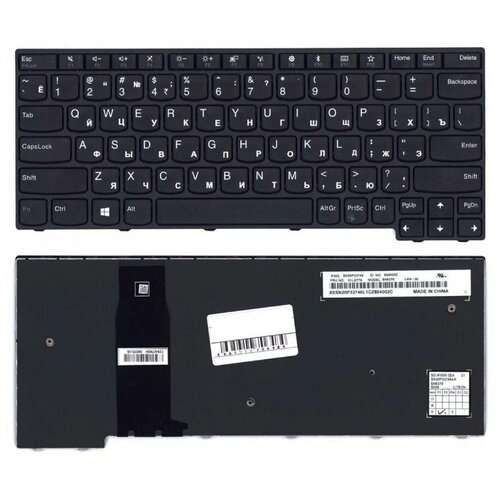 Клавиатура keyboard 01LX700 для ноутбука Lenovo ThinkPad Yoga 11e 5th Gen 20LN 20LM черная 3221₽