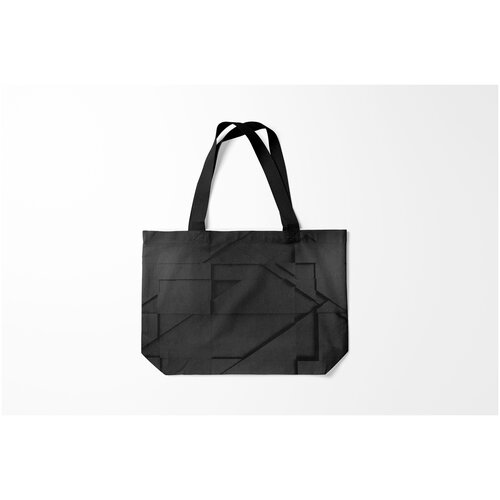 фото Сумка-шоппер / 46х35 см / тренды / абстракция серые линии burnettie