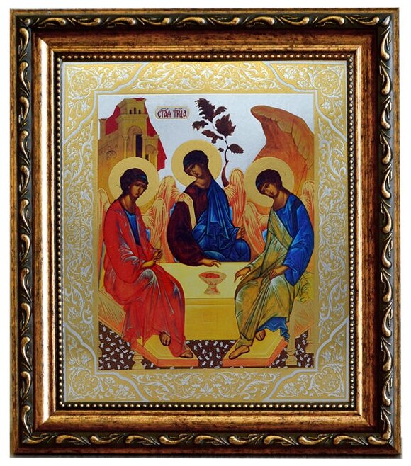 Святая Троица (ветхозаветная). Печатная икона.