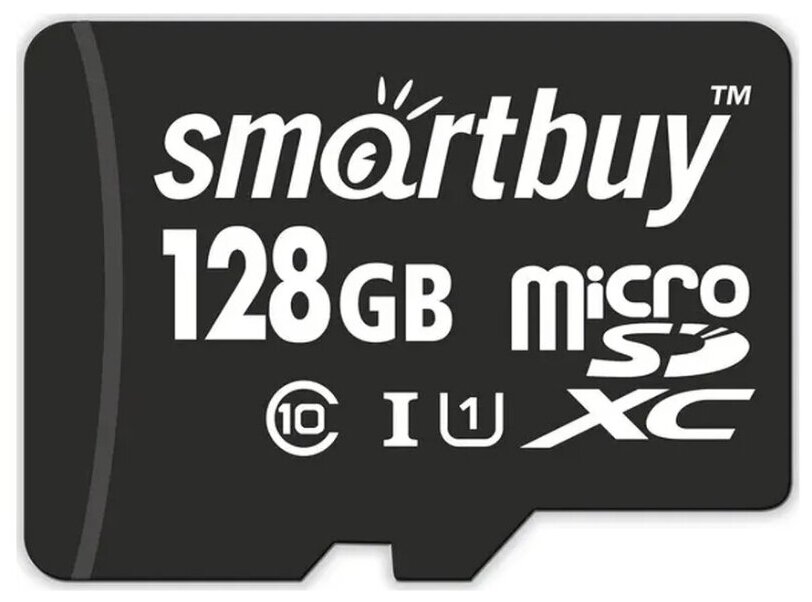 Карта памяти Smart Buy MicroSD 128Gb Class 10 с SD адаптером