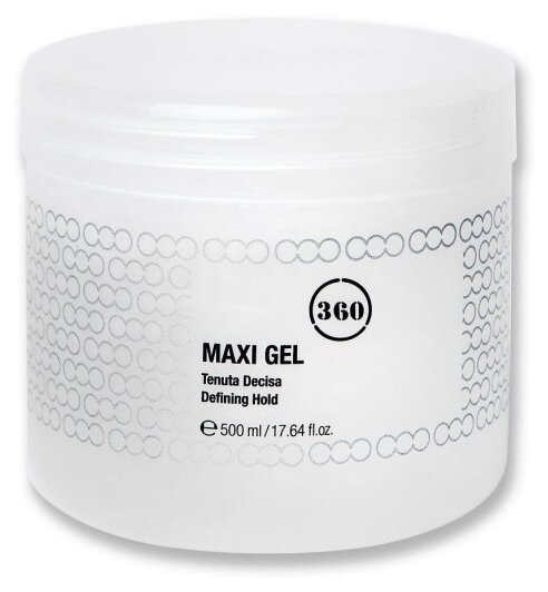 360 Гель для волос с сильной фиксацией Maxi Gel, 500 мл (360, ) - фото №4