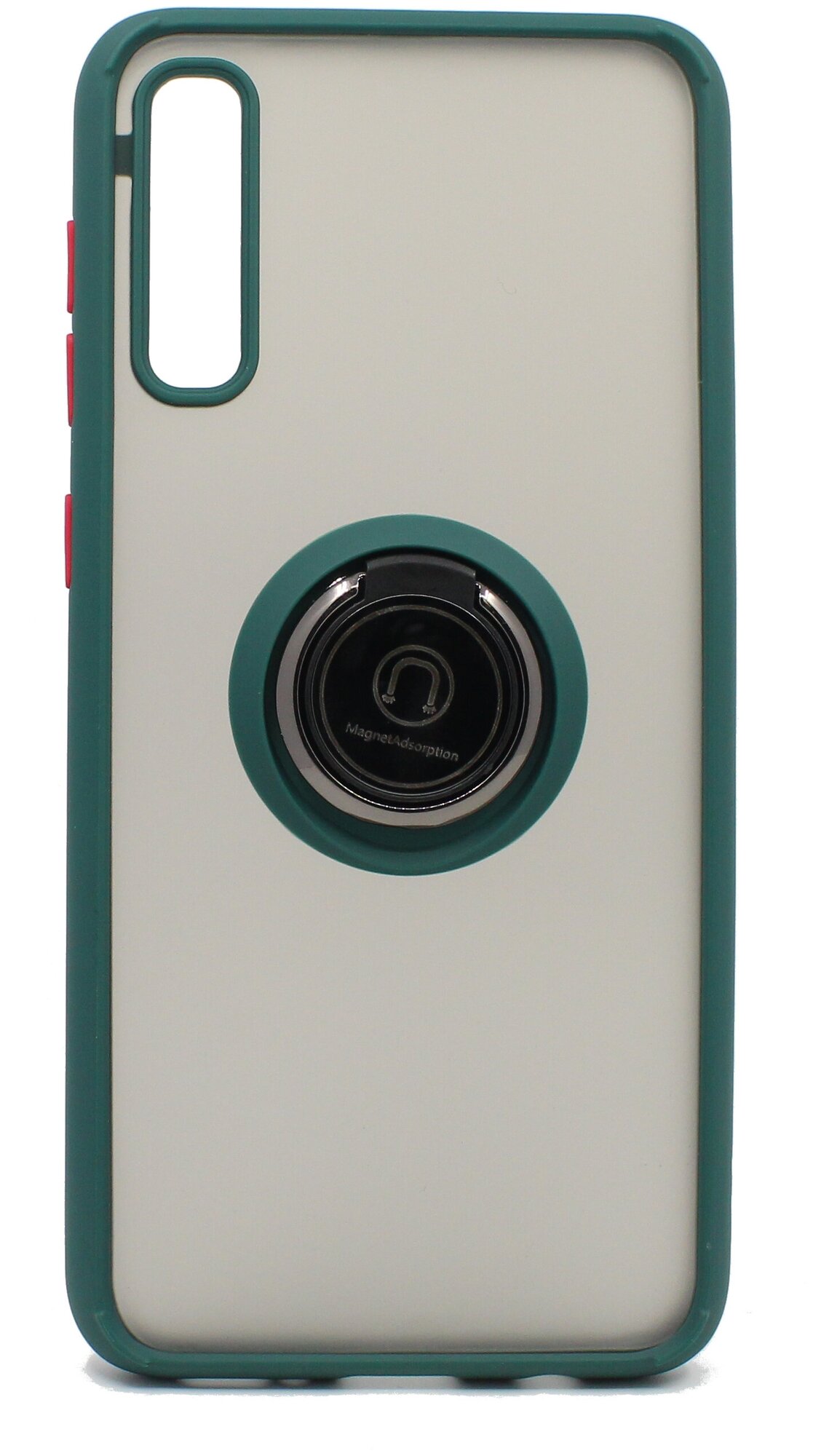 Чехол противоударный Mobix для Samsung Galaxy A50 / A30s ( Самсунг А50 / А30с ) с кольцом и с функцией подставки цвет: зеленый