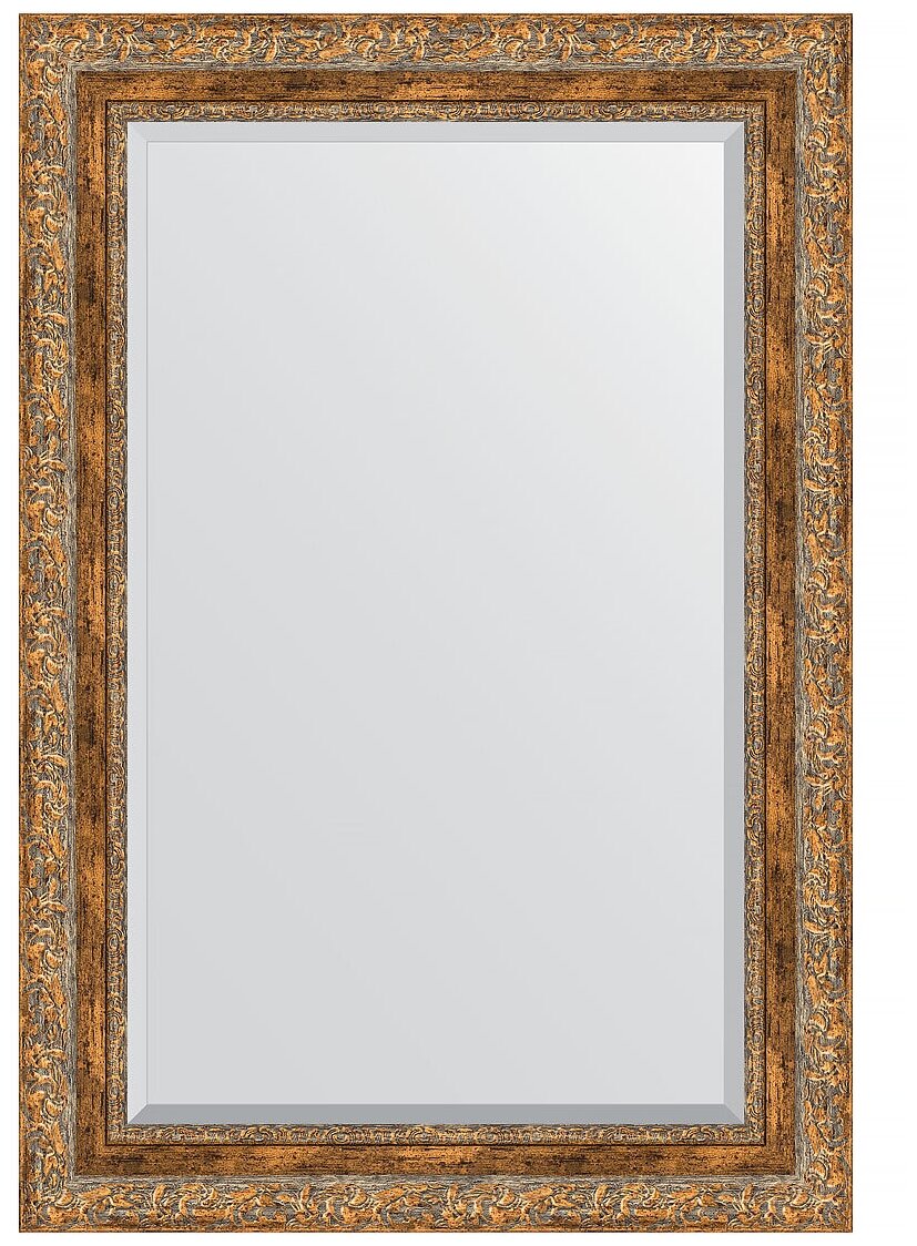 Зеркало с фацетом в багетной раме поворотное Evoform Exclusive 65x95 см виньетка античная бронза 85 мм (BY 3436)