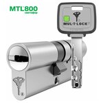 Цилиндр Mul-t-Lock MTL800 Светофор ключ-вертушка (размер 31х35 мм) - Никель, флажок - изображение