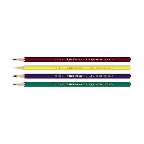ВКФ Super ТCP-3004 Набор цветных карандашей Диплодок 4 цв.