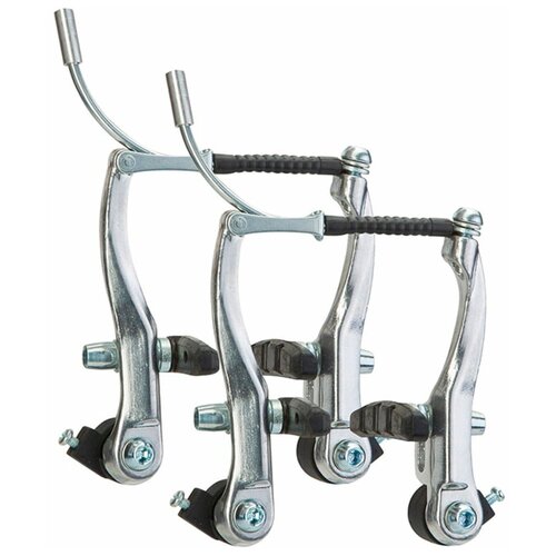 фото Тормоза ободные blf-a4 v-образн. 102 мм алюминий,серебро/510152 novasport