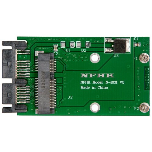 Адаптер-переходник для установки диска SSD mSATA в разъем 1.8 micro SATA / NFHK N-1831 V2 new msata to sata converter card mini sata to 7 pin sata extension adapter full high half size for 2 5 3 5 hdd ssd