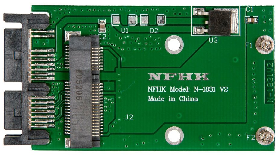 Адаптер-переходник для установки диска SSD mSATA в разъем 1.8" micro SATA / NFHK N-1831 V2