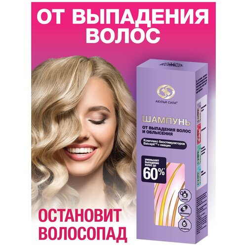 Акулья сила / Шампунь От выпадения волос и облысения / Акулий жир, Baicapil, Аргинин, Ниацин / 200 мл / лучикс