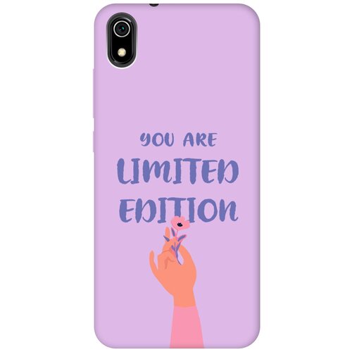 Силиконовый чехол на Xiaomi Redmi 7A, Сяоми Редми 7А Silky Touch Premium с принтом Limited Edition сиреневый силиконовый чехол на xiaomi redmi 7a сяоми редми 7а silky touch premium с принтом sarcasm element сиреневый