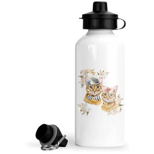 фото Спортивная бутылка кошки рыжая свадьба luzimuzi