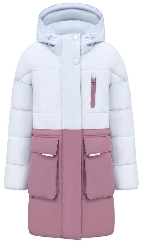 Пальто Oldos, размер 164-84-66, розовый, серый