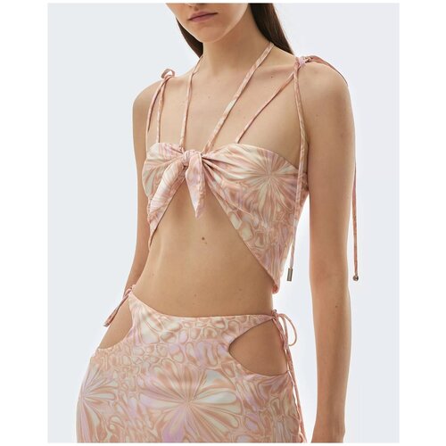 Топ Mardo._ из вискозы с цветочным принтом, бежевый, M