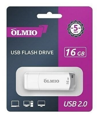 Флешка USB 16GB, U-181, USB2.0, OLMIO