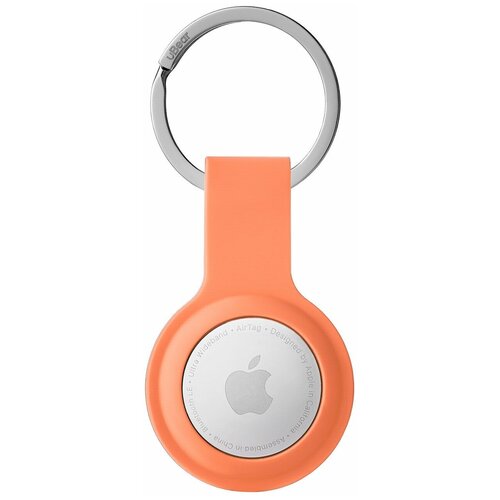 Чехол-брелок uBear Touch Ring Case для AirTag с кольцом-фиксатором, силикон Soft-touch, оранжевый hdd airtag case key ring