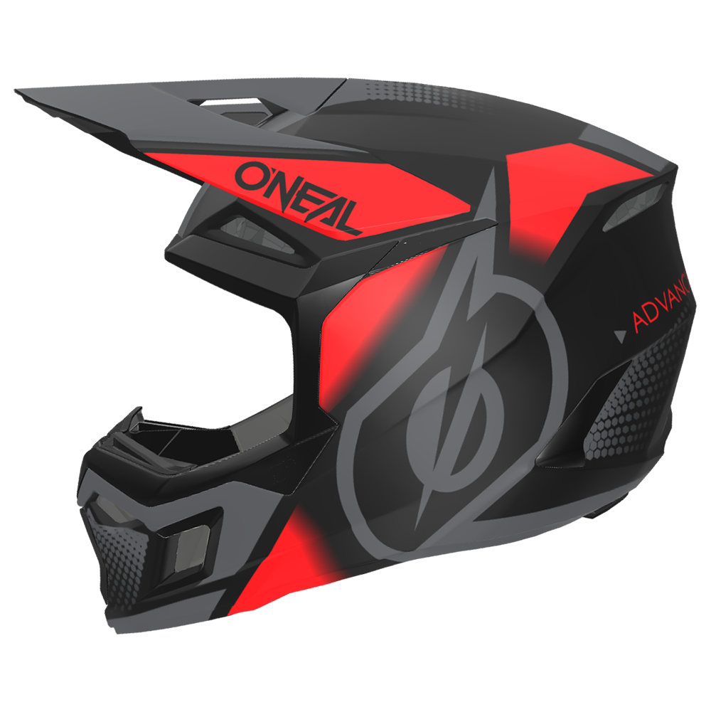 Шлем кроссовый O'NEAL 3Series Vision V.24, серый/красный, размер L