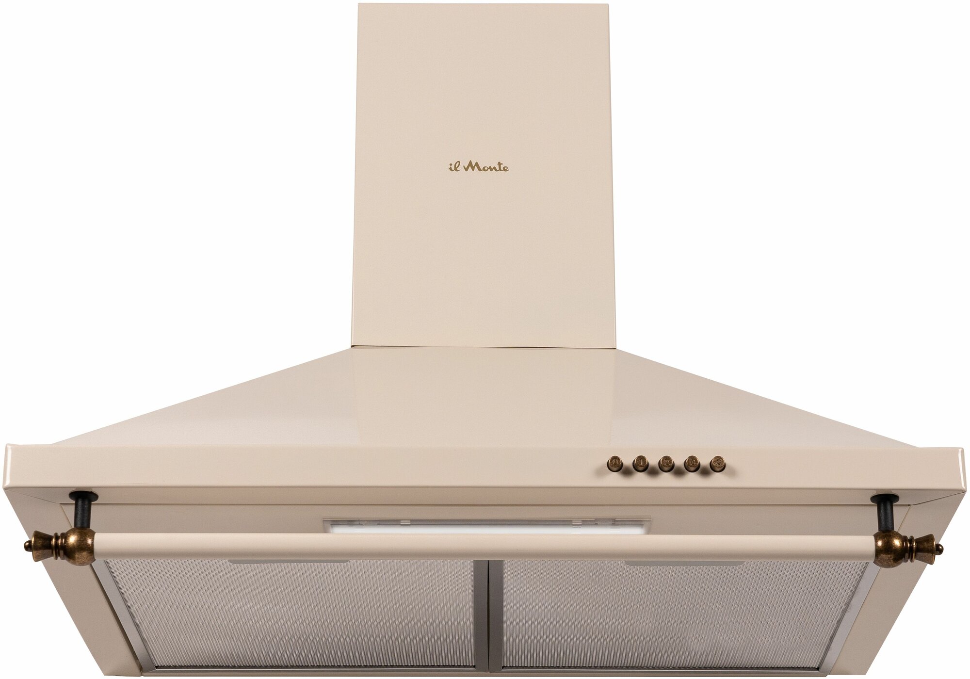 Вытяжка кухонная купольная 60 см. В стиле Rustico. Мотор 160 Вт, 800 м3/ч. Отвод/рециркуляция. il Monte KH-DOME 6001 IVORY RUSTICO