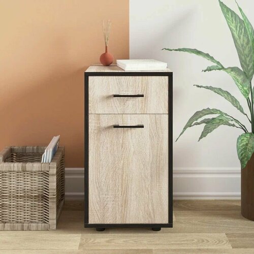 Тумба прикроватная №350, 1ящ, 35х35х65 см, Дуб сонома