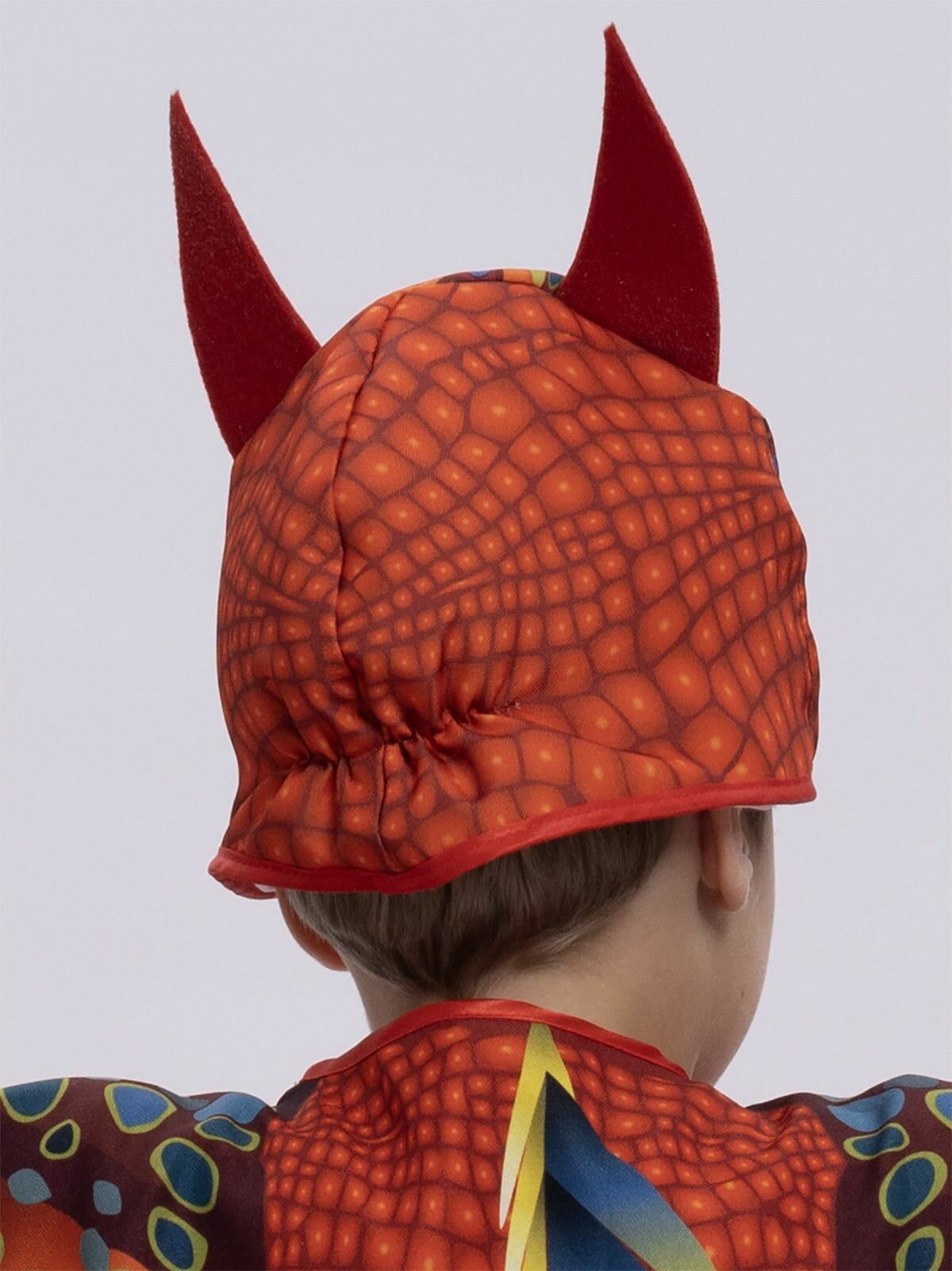 Детская карнавальная шапочка Красный Дракон (размер 104-134) — фото 1