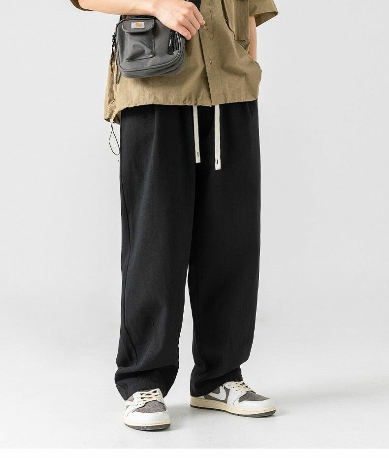 Брюки  Весна-лето 2024, размер XL, черный — фото 1