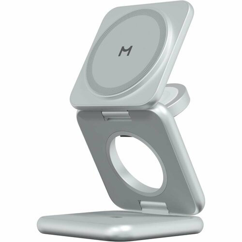 Зарядное устройство беспроводное Magssory Fold 3 в 1 для Samsung, 22Вт, серебристый